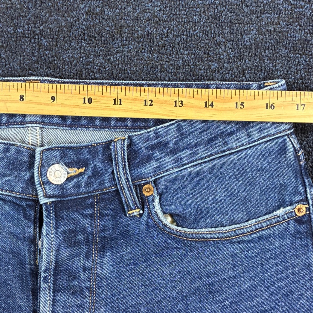 Buck Mason Maverick Slim Jeans Mens 33x34 [Fits 33x33] Button Fly Double Dipped - Picture 2 of 16